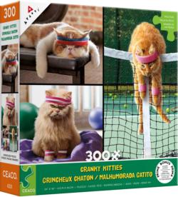 Cranky Kitties - Anyone For Tennis? Cats Jigsaw Puzzle