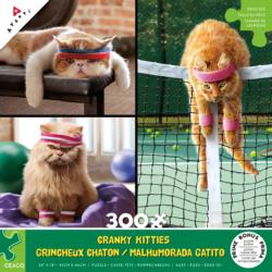 Cranky Kitties - Anyone For Tennis? Cats Jigsaw Puzzle