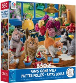 Paws Gone Wild - Sunroom Pups - 550 Piece Puzzle –