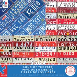 Land of the Free - USA License Plates Vehicles Jigsaw Puzzle