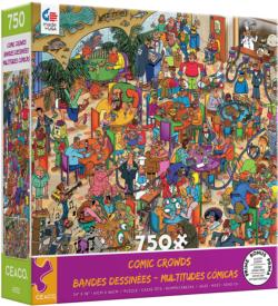 Comic Crowds - Restaurant Scene - Scratch and Dent People Jigsaw Puzzle
