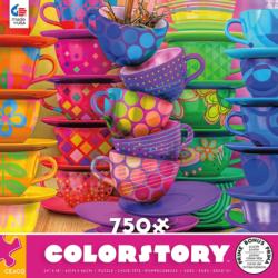 Colorstory - Teacups Drinks & Adult Beverage Jigsaw Puzzle