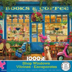 Shop Windows - Books and Coffee General Store Jigsaw Puzzle