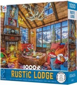 Log Cabin Retreat Fishing Jigsaw Puzzle