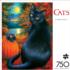 October Moon 2 Cats Jigsaw Puzzle