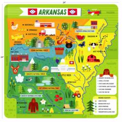 State Puzzle: Arkansas Maps & Geography Floor Puzzle