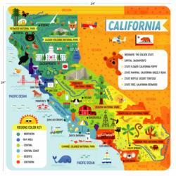 State Puzzle: California Maps & Geography Floor Puzzle