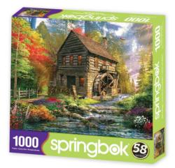 Mill Cottage Forest Jigsaw Puzzle
