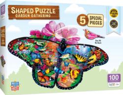 Garden Gathering Butterflies and Insects Shaped Puzzle