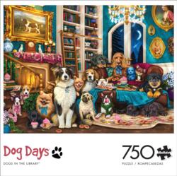 Dogs in the Library - Scratch and Dent Dogs Jigsaw Puzzle