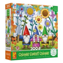 Backyard Trio Oversized Gnomes Puzzle Flower & Garden Jigsaw Puzzle