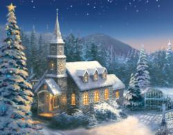 4 In 1 Thomas Kinkade Holiday Collection - Scratch and Dent Christmas Jigsaw Puzzle