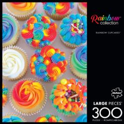 Rainbow Cupcakes - Scratch and Dent Rainbow & Gradient Jigsaw Puzzle