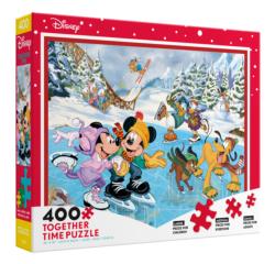 Mickey & Minnie Skating Christmas Jigsaw Puzzle