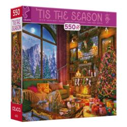 Christmas Mountain Lodge, 'Tis the Season Holiday Mountain Jigsaw Puzzle