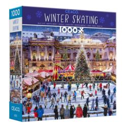 Winter Skating Classic Christmas Winter Jigsaw Puzzle