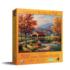 Covered Bridge in Fall Countryside Jigsaw Puzzle