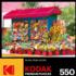 Kodak 550 - Side Street Colorful Flower Market Flower & Garden Jigsaw Puzzle