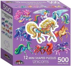 Unicorns - 12 Mini Shaped Puzzles Fantasy Shaped Puzzle