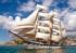 Tall Ship Leaving Harbor Boat Jigsaw Puzzle