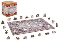 Age of Exploration Map Fine Art Wooden Jigsaw Puzzle