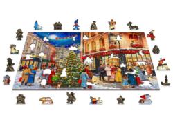 Christmas Street Winter Wooden Jigsaw Puzzle