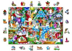 Christmas Snowballs Christmas Wooden Jigsaw Puzzle