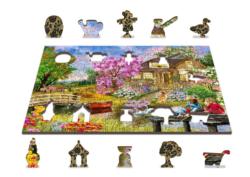 Springtime Cottage Spring Wooden Jigsaw Puzzle