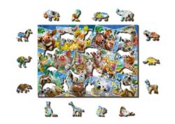 Animal Postcard Animals Wooden Jigsaw Puzzle