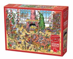 DoodleTown: Elves at Work DUPE Christmas Jigsaw Puzzle