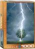 Lightning Striking Tree Photography Jigsaw Puzzle