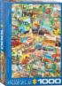 Vintage Travel Collage Travel Jigsaw Puzzle