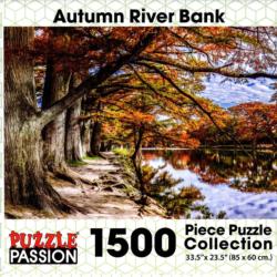 Autumn River Bank Fall Jigsaw Puzzle