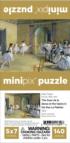 The Foyer De La Danse MiniPix® Puzzle Fine Art Jigsaw Puzzle