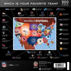 USA Team Map - NFL, 500 Pieces, Promotional Partners Worldwide, Puzzle  Warehouse