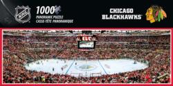 Chicago Blackhawks NHL Stadium Panoramics Center View Sports Jigsaw Puzzle