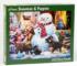 Snowman & Puppies Dogs Jigsaw Puzzle