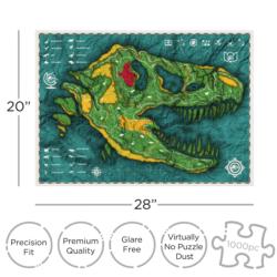Jurassic World Map - Scratch and Dent Dinosaurs Jigsaw Puzzle