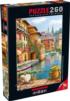 Café at the Canal Italy Jigsaw Puzzle