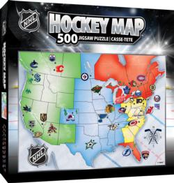 NHL League Hockey Map Sports Jigsaw Puzzle