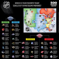 NHL League Hockey Map - Scratch and Dent Sports Jigsaw Puzzle