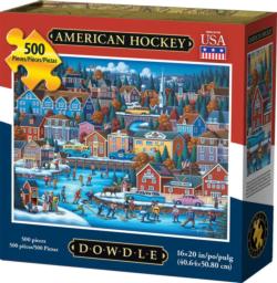 American Hockey Winter Jigsaw Puzzle