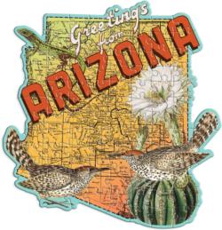 Arizona Mini Shaped Puzzle Maps & Geography Shaped Puzzle