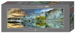 Blue Lake Panoramic Puzzle Mountain Jigsaw Puzzle