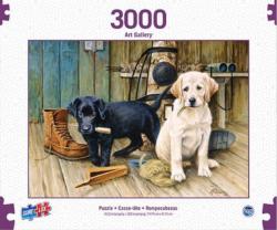 Break Time Lab Puppies Dogs Jigsaw Puzzle