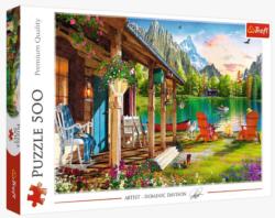 Cabin in the Mountains Mountain Jigsaw Puzzle