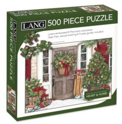 Holiday Door Winter Jigsaw Puzzle