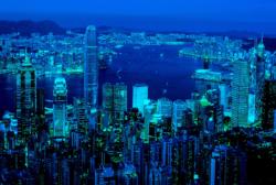Hong Kong By Night Travel Glow in the Dark Puzzle