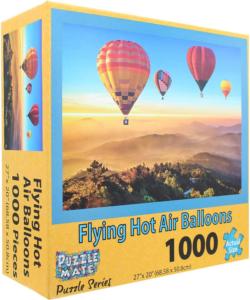 Flying Hot Air Balloon Mountain Jigsaw Puzzle