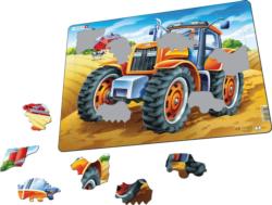 Large Tractor in a Farm Field Farm Tray Puzzle